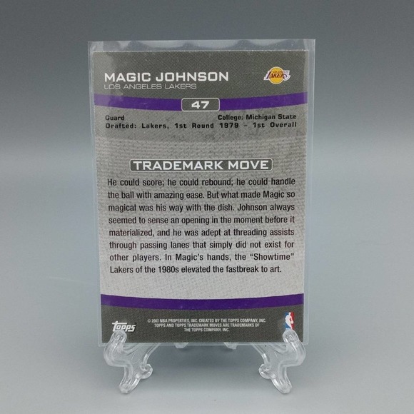 Magic Johnson Trademark Moves 2007 Basketball Card - Picture 2 of 2